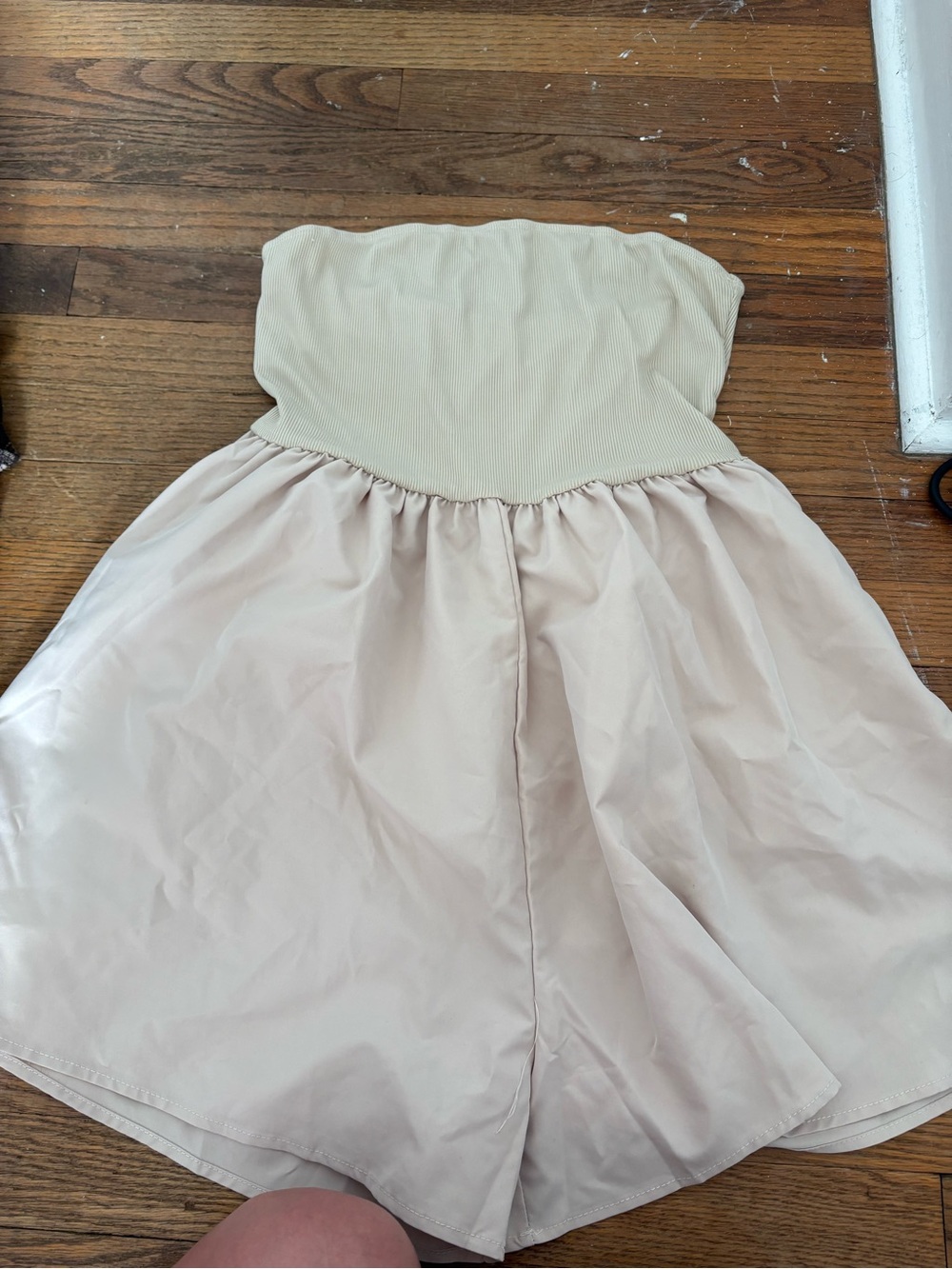 Strapless romper
